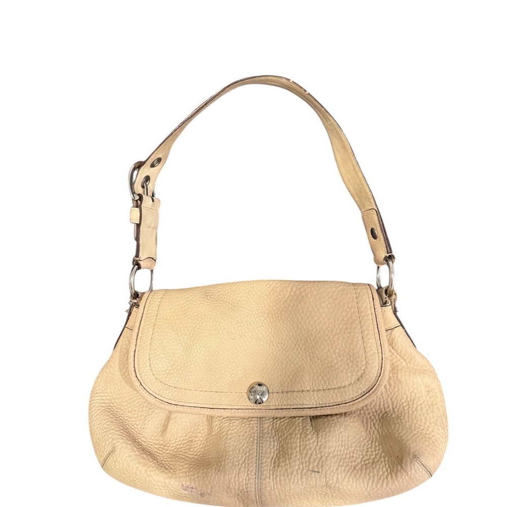 Pre-Loved Vintage Y2K COACH Pebbled Leather Soho Pleated Shoulder Bag